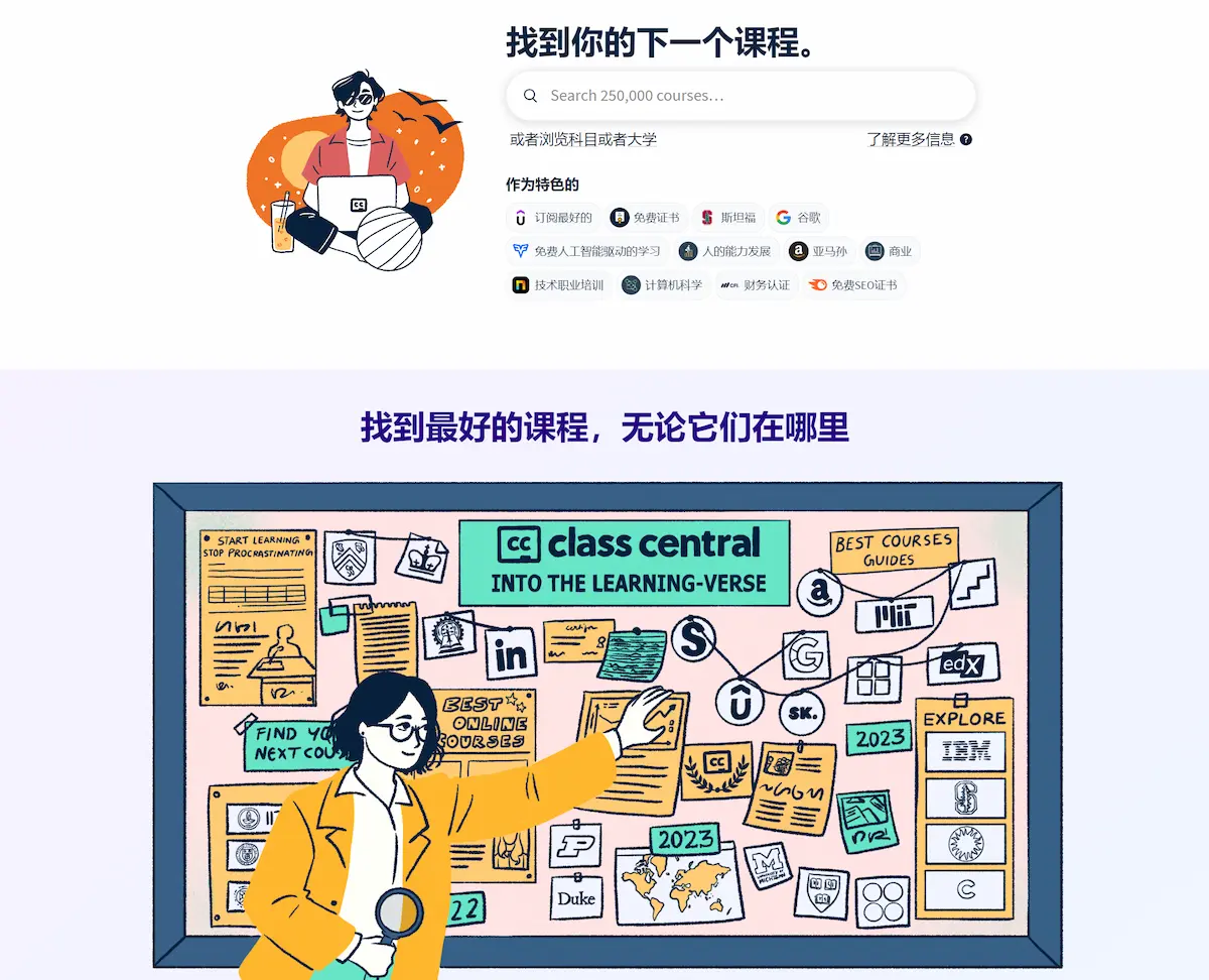 Class Central：在线教育领域的课程导航者